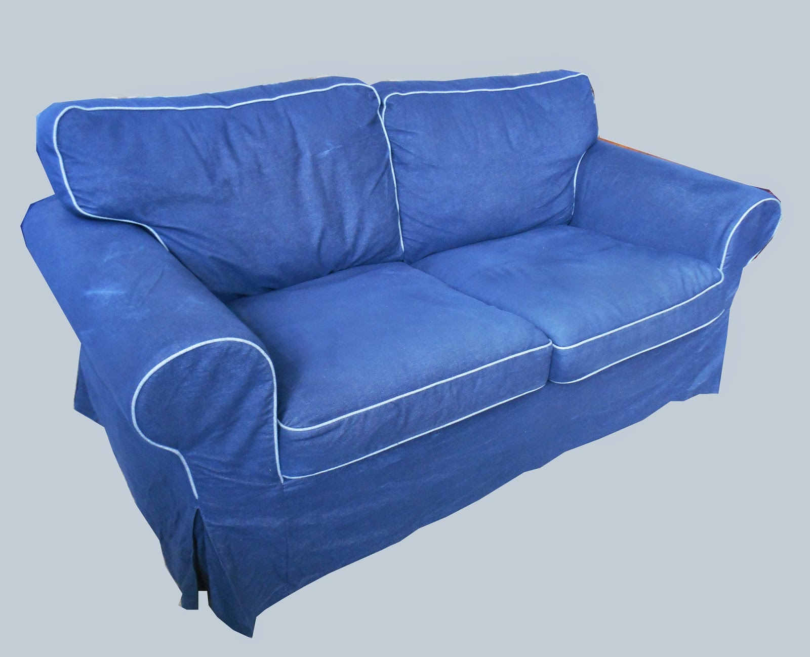 Uhuru Furniture & Collectibles Loveseat w/Classic Denim Slipcover