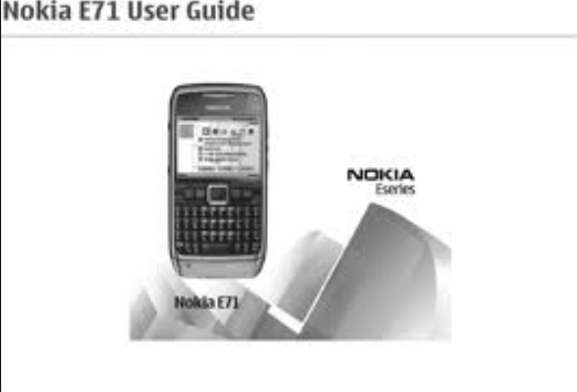 Nokia e71 User Guide Manual Download