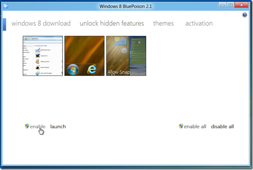 Kích hoạt themes và tính năng ẩn của Windows 8