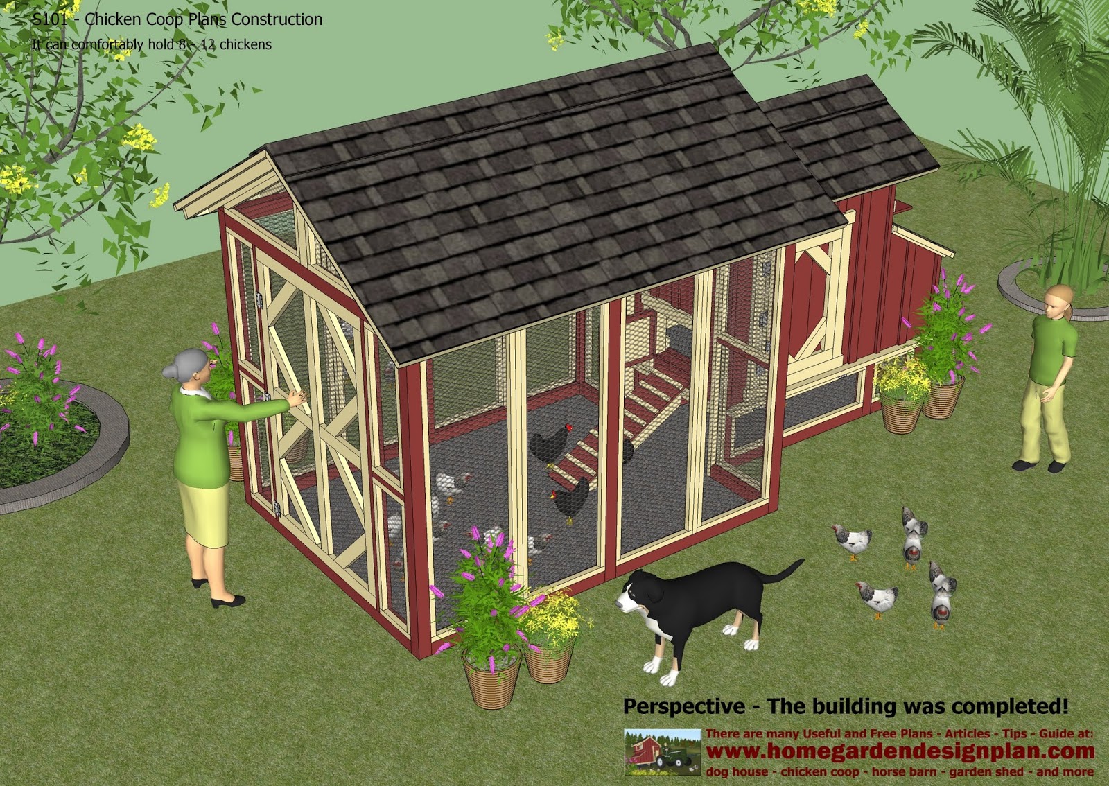 S101 - Chicken Coop Plans Construction - Chicken Coop Design - How To ...