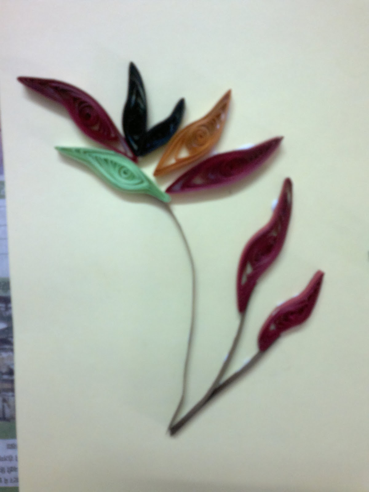 Rose n Wrap Paper Quilled Bird of Paradise