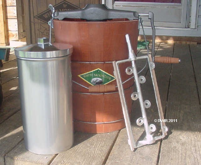 Gardening along the creek... Hand Churned Ice Cream
