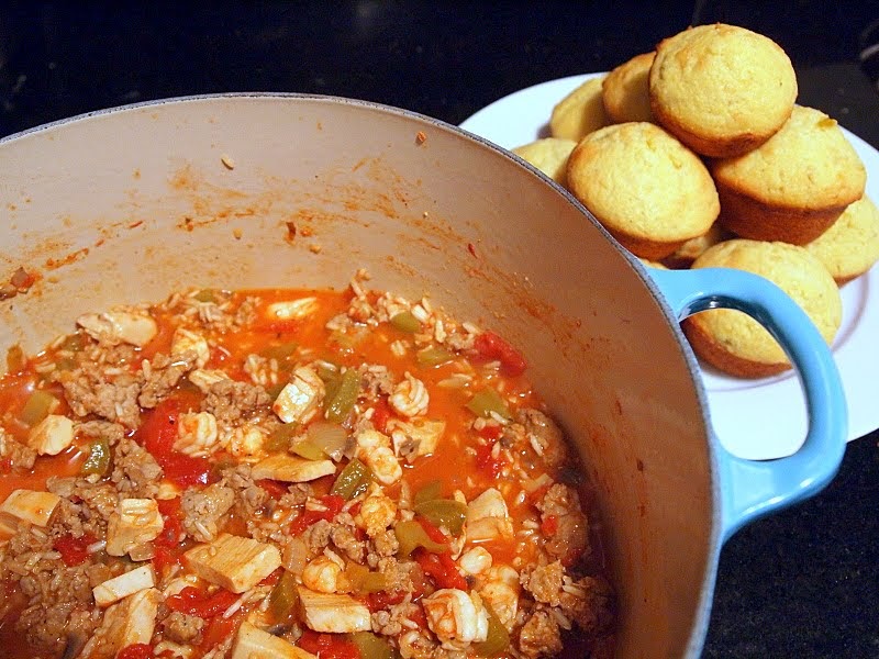 To Market, To Market Jambalaya and Corn Bread