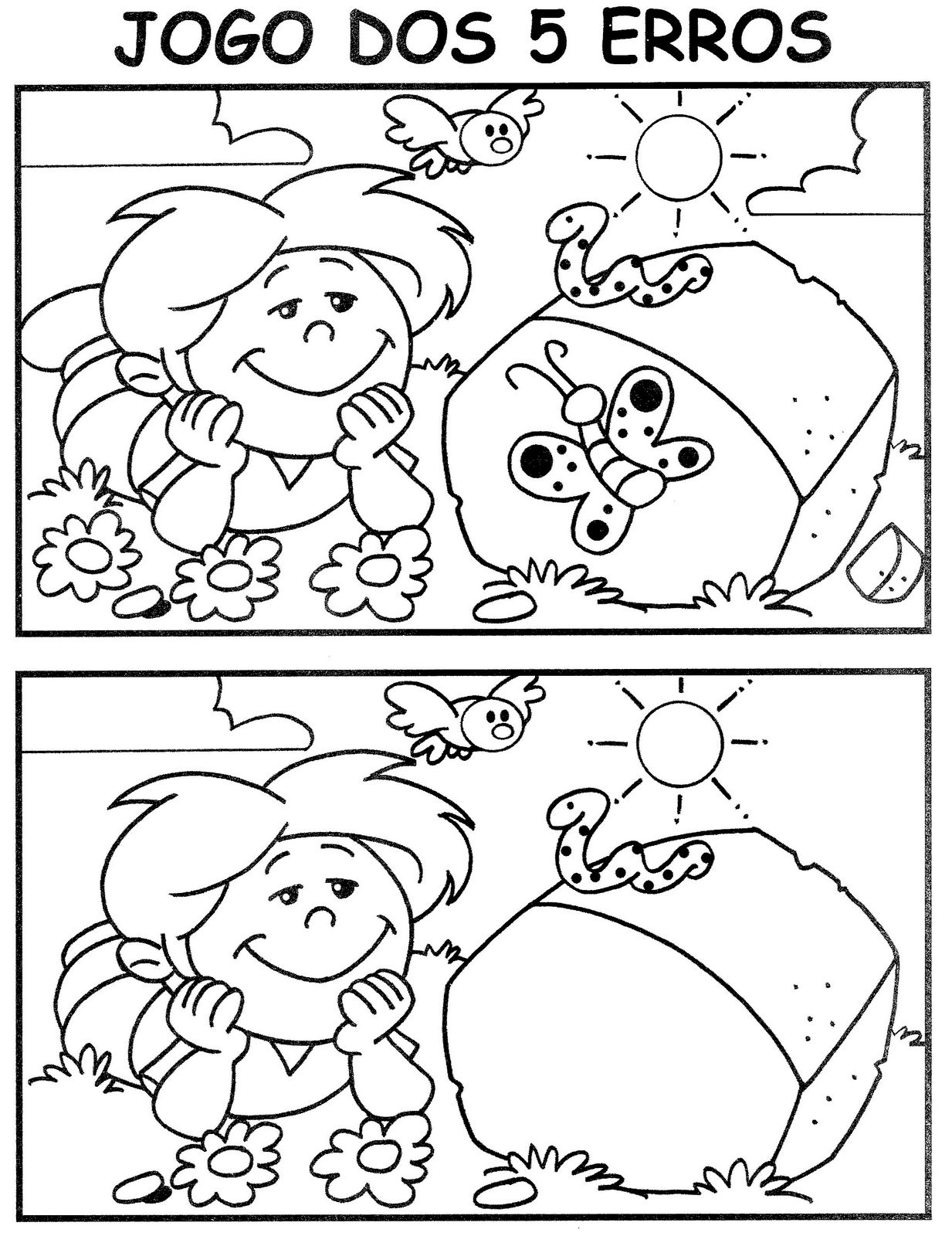 imagens Jogos dos 7 erros e jogos dos 5 erros pintar Desenhos Preto e Branco Jogos dos 7 erros e jogos dos 5 erros Colorir