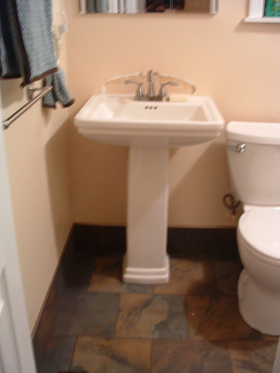 Blue Starr Gallery Bathroom Sink Back Splash