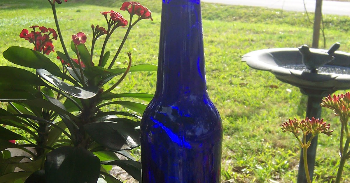 Quilts and Art by Cheryl Blue Bottles For Bottle Tree