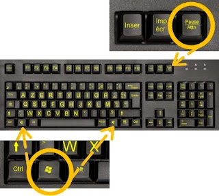 Touches clavier, Windows + Pause = Système 32 ou 64 bits