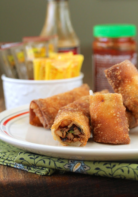 Barbecue Pork and Shrimp Egg Rolls