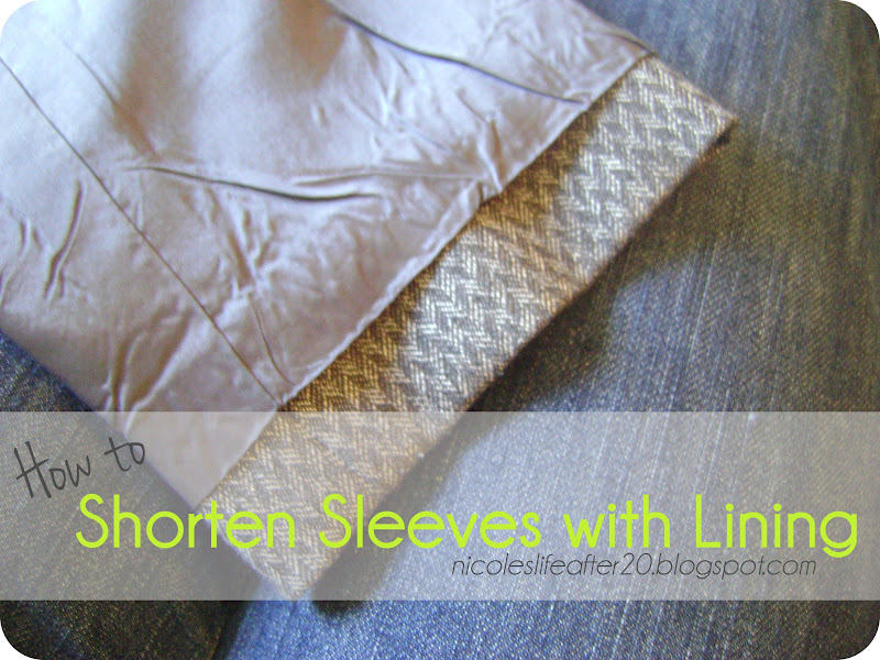 A Living Sacrifice How To Shorten Sleeves with a Lining