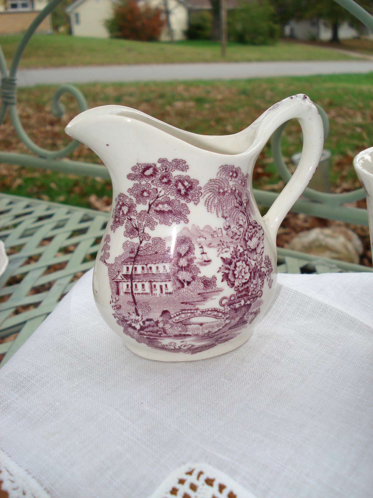 Curtains In My Tree Purple transferware