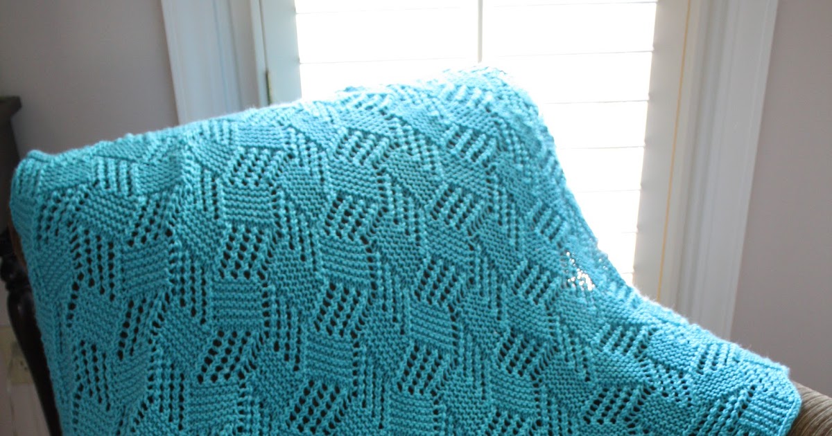 snapdragon crafts big needle knit afghans lace block baby blanket