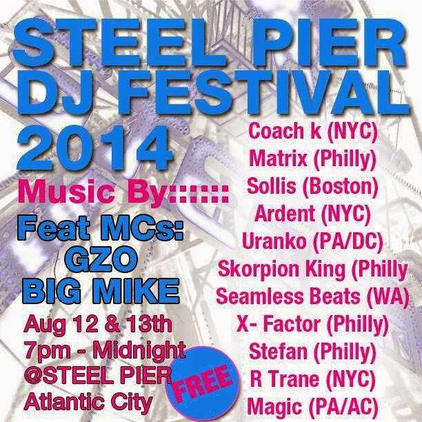 STEEL PIER DJ MUSIC FESTIVAL ATLANTIC CITY NJ AUG 12TH & 13TH 2014