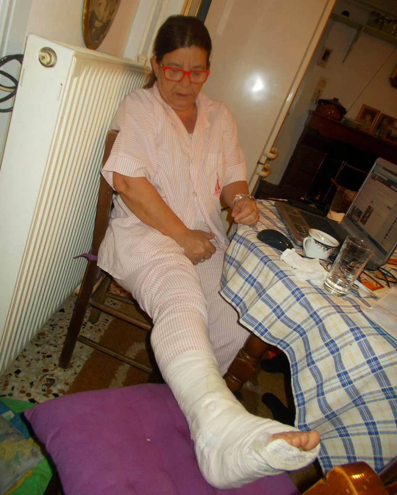 Χαλκίδα: Έσπασε το πόδι της η Ζωή Λιβανίου! (ΦΩΤΟ)