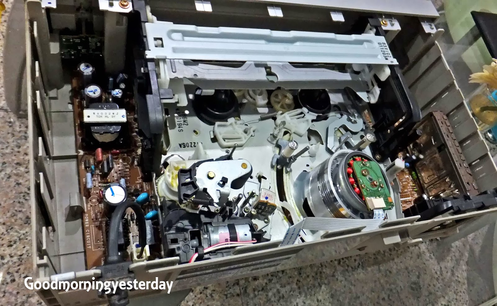 Inside of a vhs tape gilitvertical