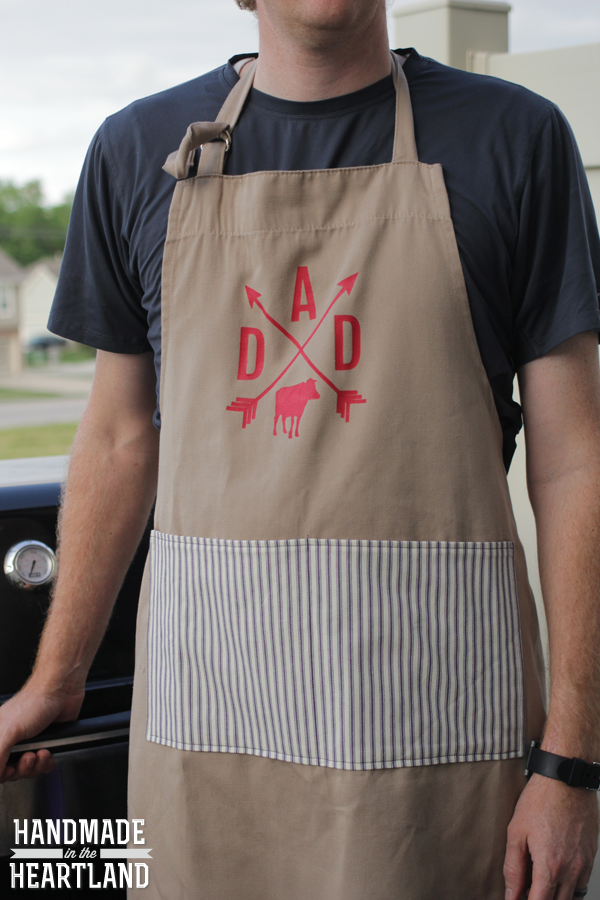 DIY DAD father's day grillmaster bbq apron