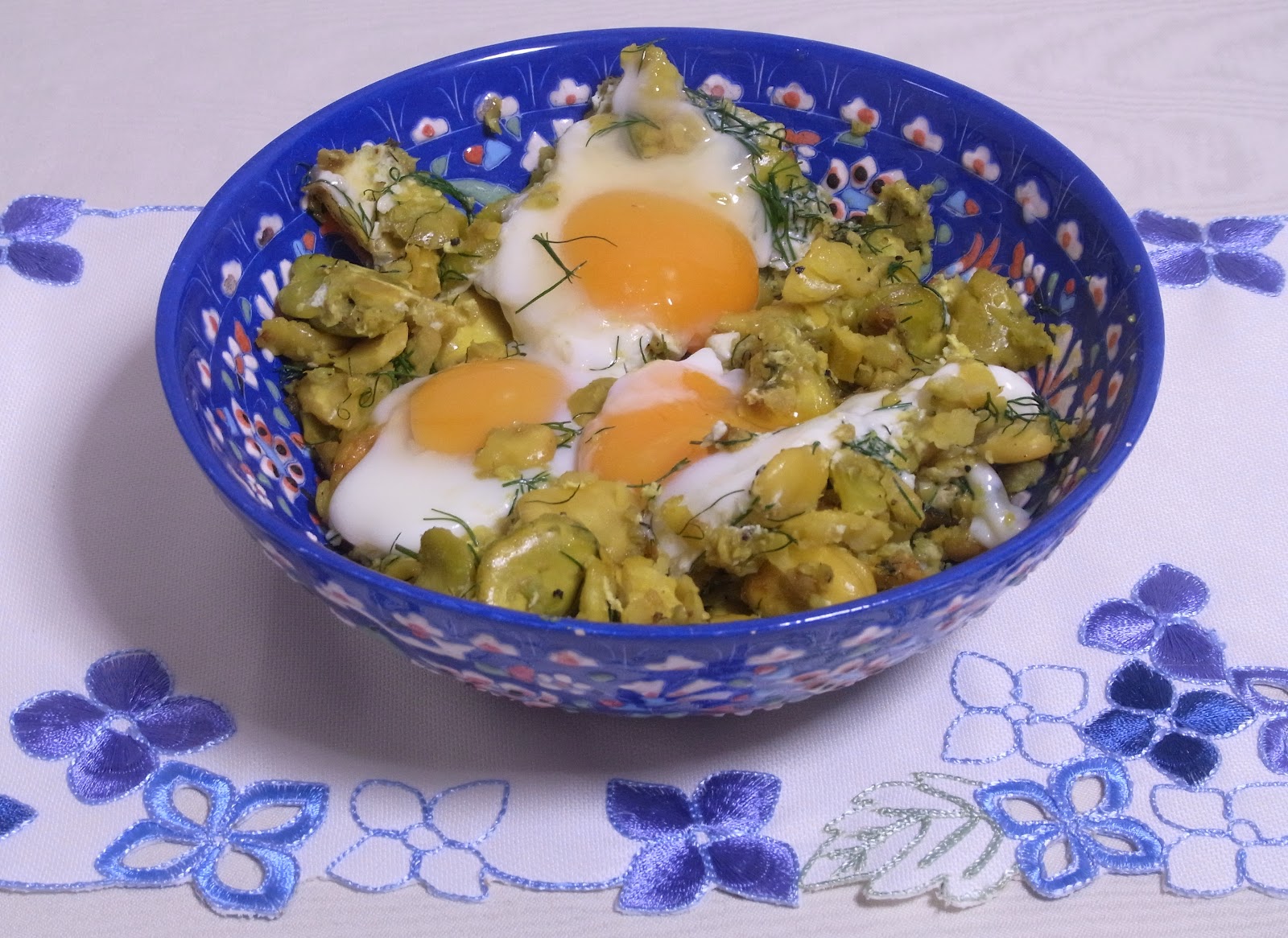 Saffron and Lemons Caspian broad bean braise with garlic, dill and lime