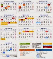 Calendario escolar 2014/15