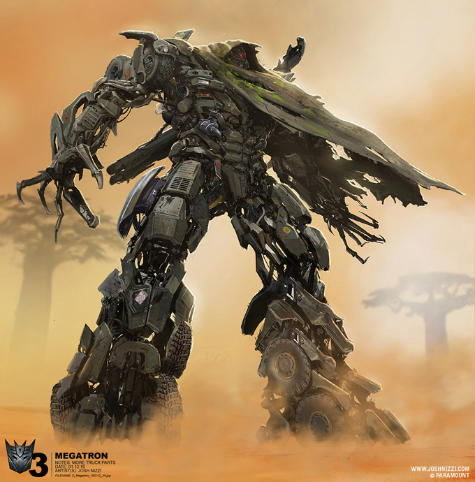 Transformers Dark of the Moon, Concept Art, Josh Nizzi, megatron