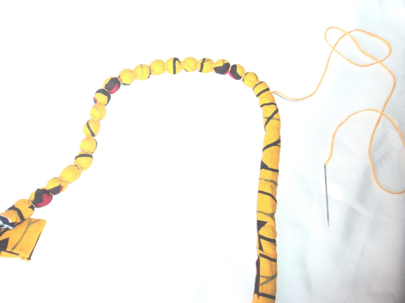 That’s Sew Naija! DIY How To Make A Fabric Bead Necklace