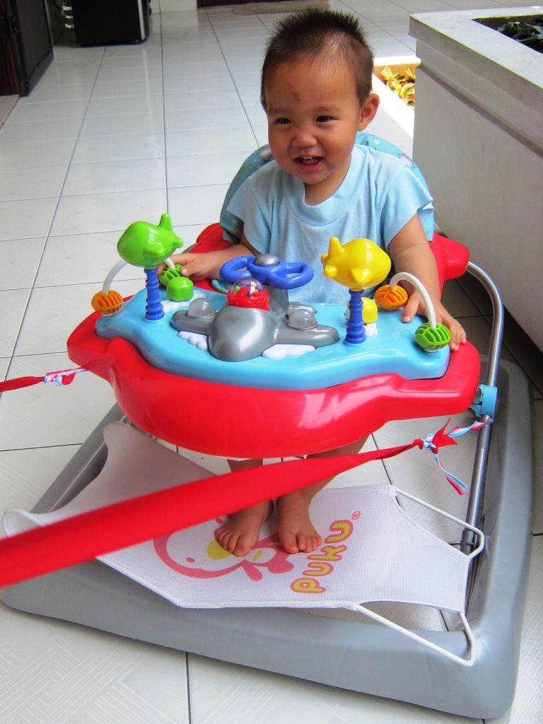 Moments & memories: mom try to be creative with the baby walker