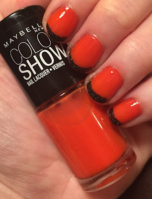 Maybelline Color Show Nail Lacquer Orange Fix, Zoya Storm nail polish, Halloween nail art, French manicure, nails, nail polish, nail lacquer, nail varnish, manicure