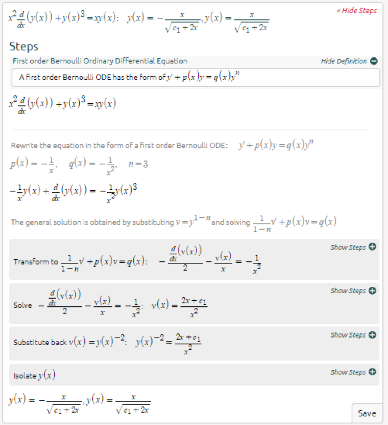 Symbolab Blog Advanced Math Solutions Ordinary Differential Equations Calculator Bernoulli Ode