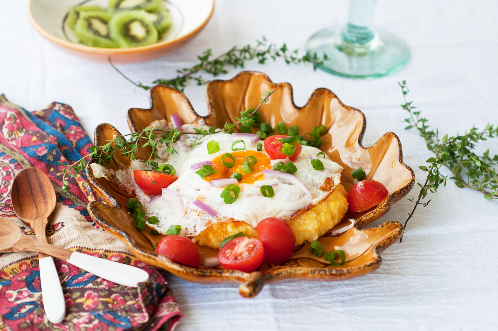 Savor Home Cheesy Polenta + Eggs & Tomatoes