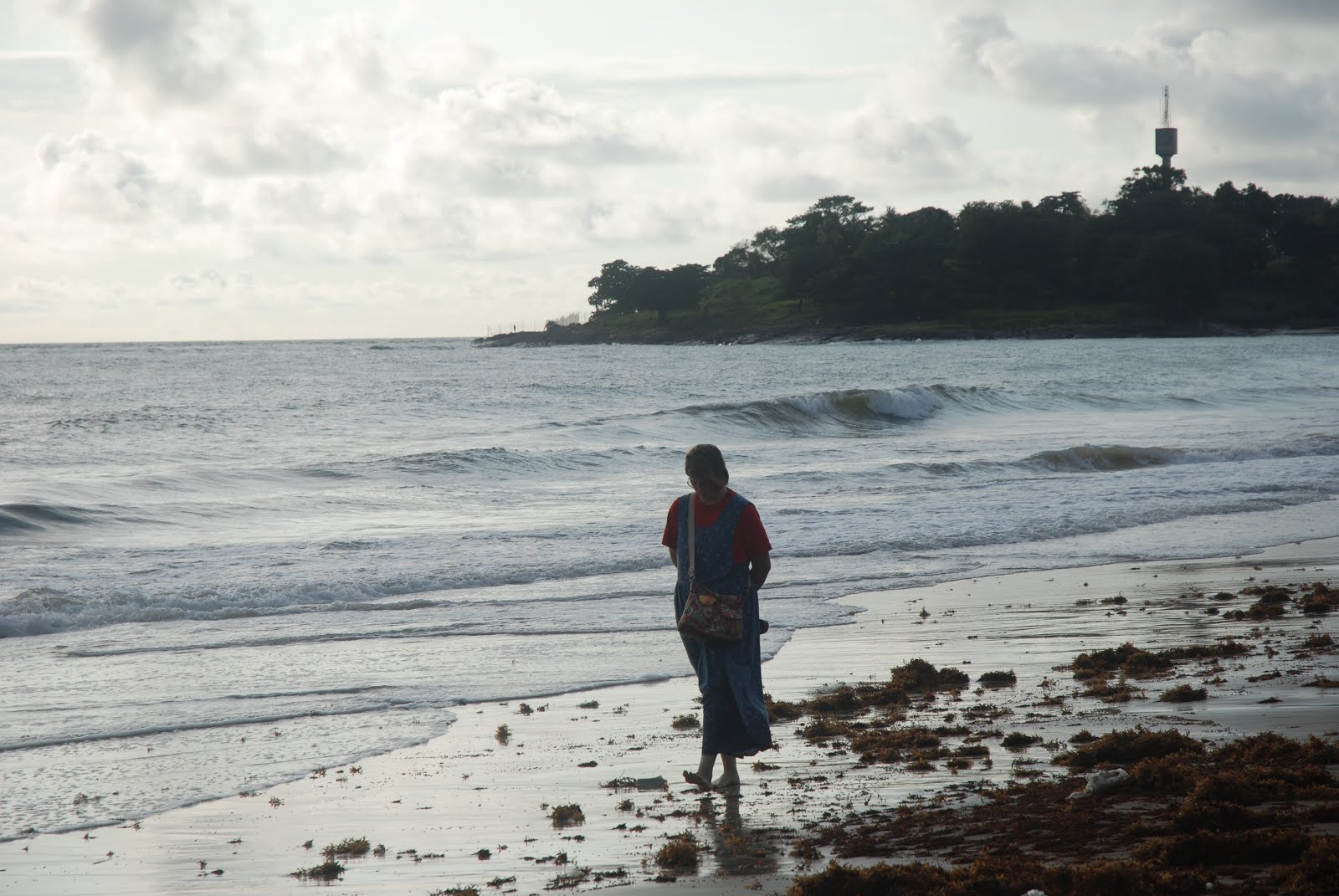Walking the shoreline of Sierra Leone