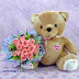Teddy with Boque of flowers - Gift it to your friend 
