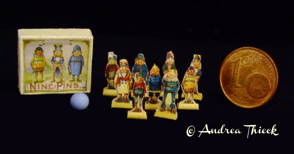 Andrea Thieck Miniatures Nine Pins Bowling Game The Brownies