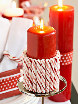 Christmas Decoration: Candy cane theme :