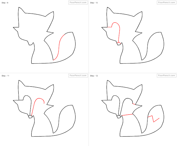 How to draw cartoon Fox - slide 3