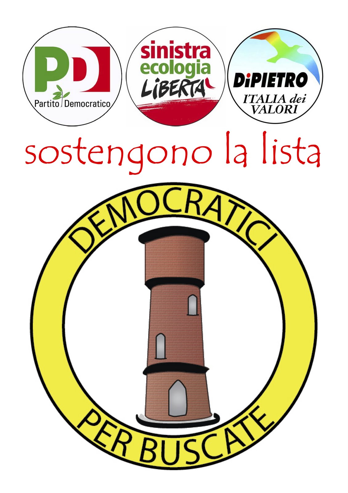 Democratici per Buscate E' ufficiale Partito Democratico, Sinistra