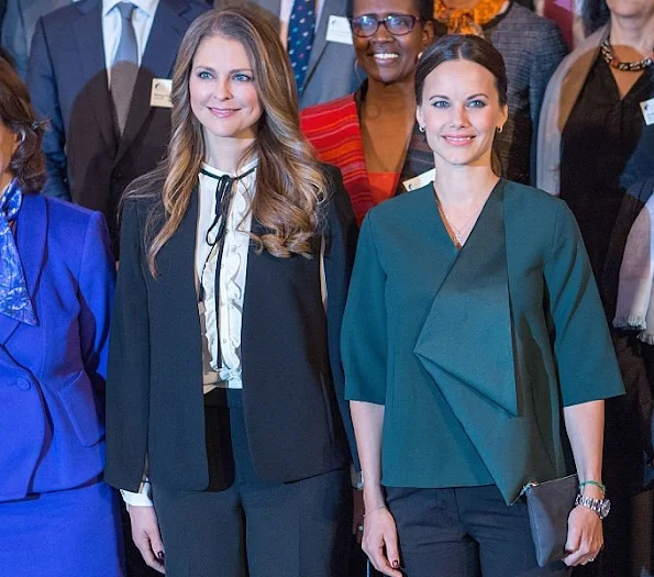 Princess Madeleine of Sweden and Princess Sofia of Sweden attended the Global Child forum at the Royal Palace