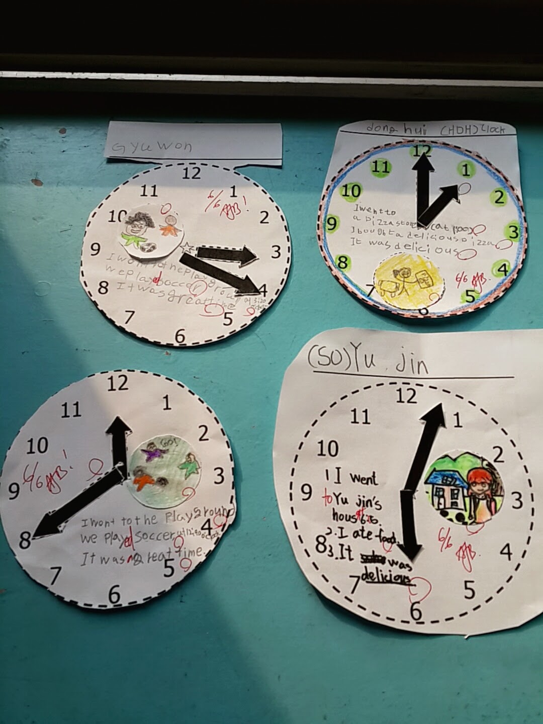 Clock Project for Past Tense ! Free download ) Mrs. Baia's Classroom