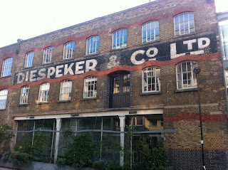 Ghost sign for Diespeker & Co. Ltd., Graham Street, London N1 