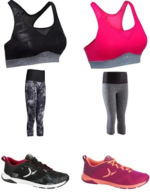 Conjunto de ropa femenina fitness Domyos