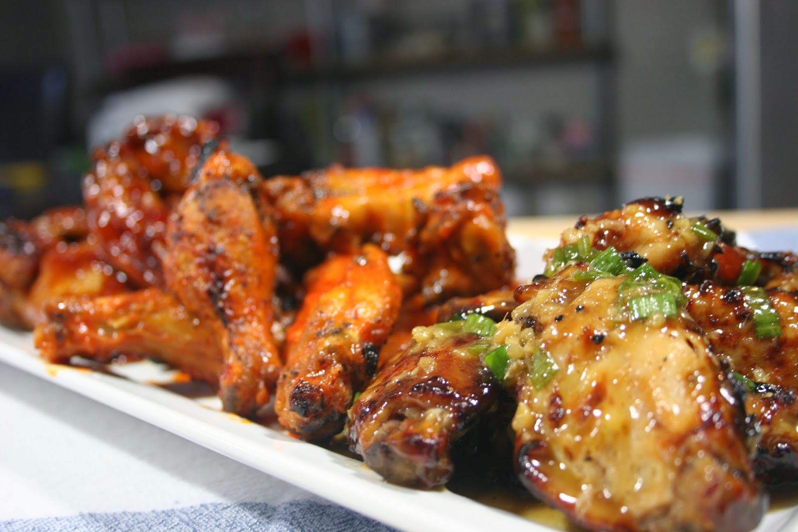 Just A Darling Life Wings 3 Ways Spicy Asian Ginger, Buffalo, and