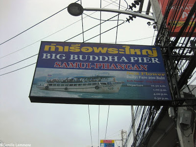 Big Buddha pier, street sign