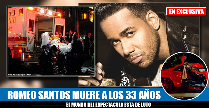 muere ROMEO SANTOS tras  SUFRir ACCIDENTE AUTOMOVILISTICO