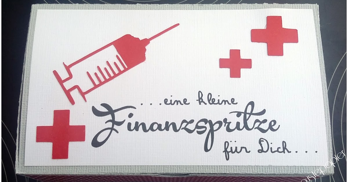 Pustepapier Finanzspritze zum 30. Geburtstag