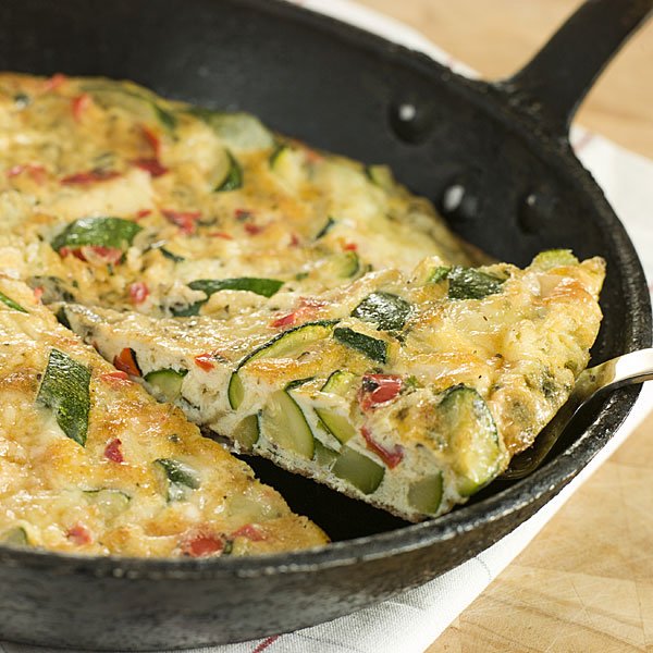 Comeme todo Tortilla de calabacín, tomate y queso