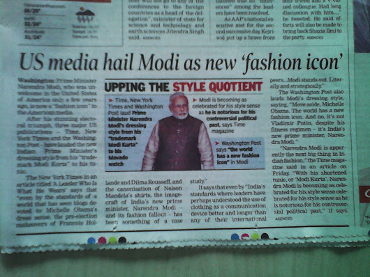 HOT KERALA NEWS: MODI IS THE NEW 'FASHION ICON' IN US