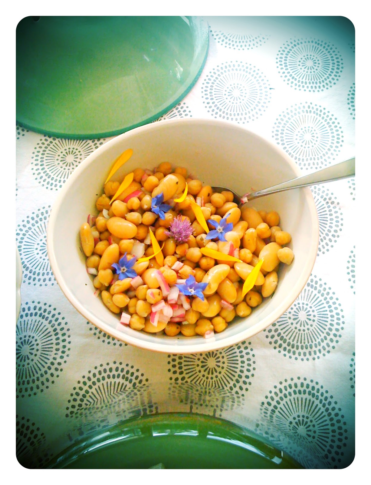 Vegan Recipes Beans and flowers