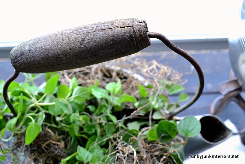 Herb garden, old kettle styleFunky Junk Interiors
