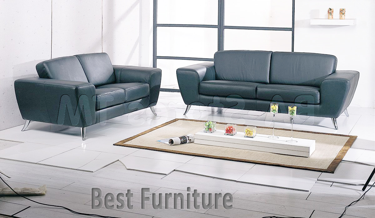 Classic Milano Leather Recliner Sofa Set 3 2 Seater Black