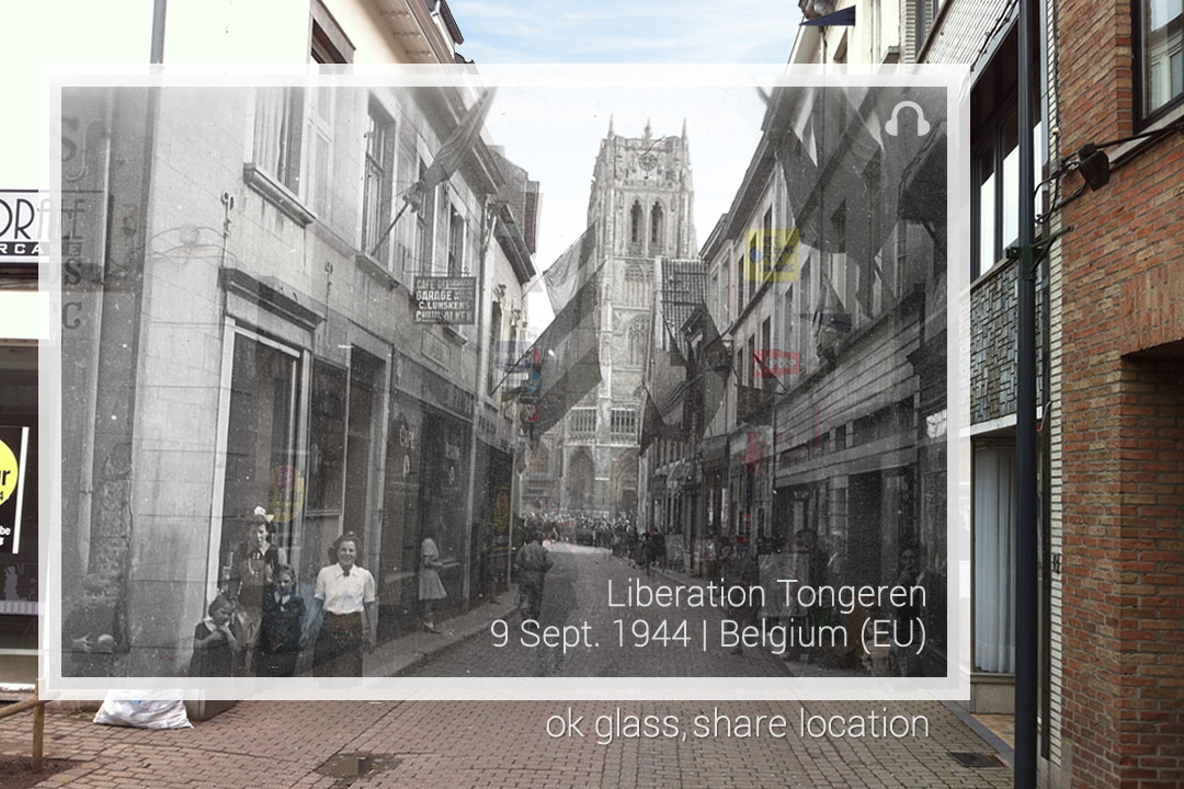 Imagine life with Google Glass Historical see through pics on location