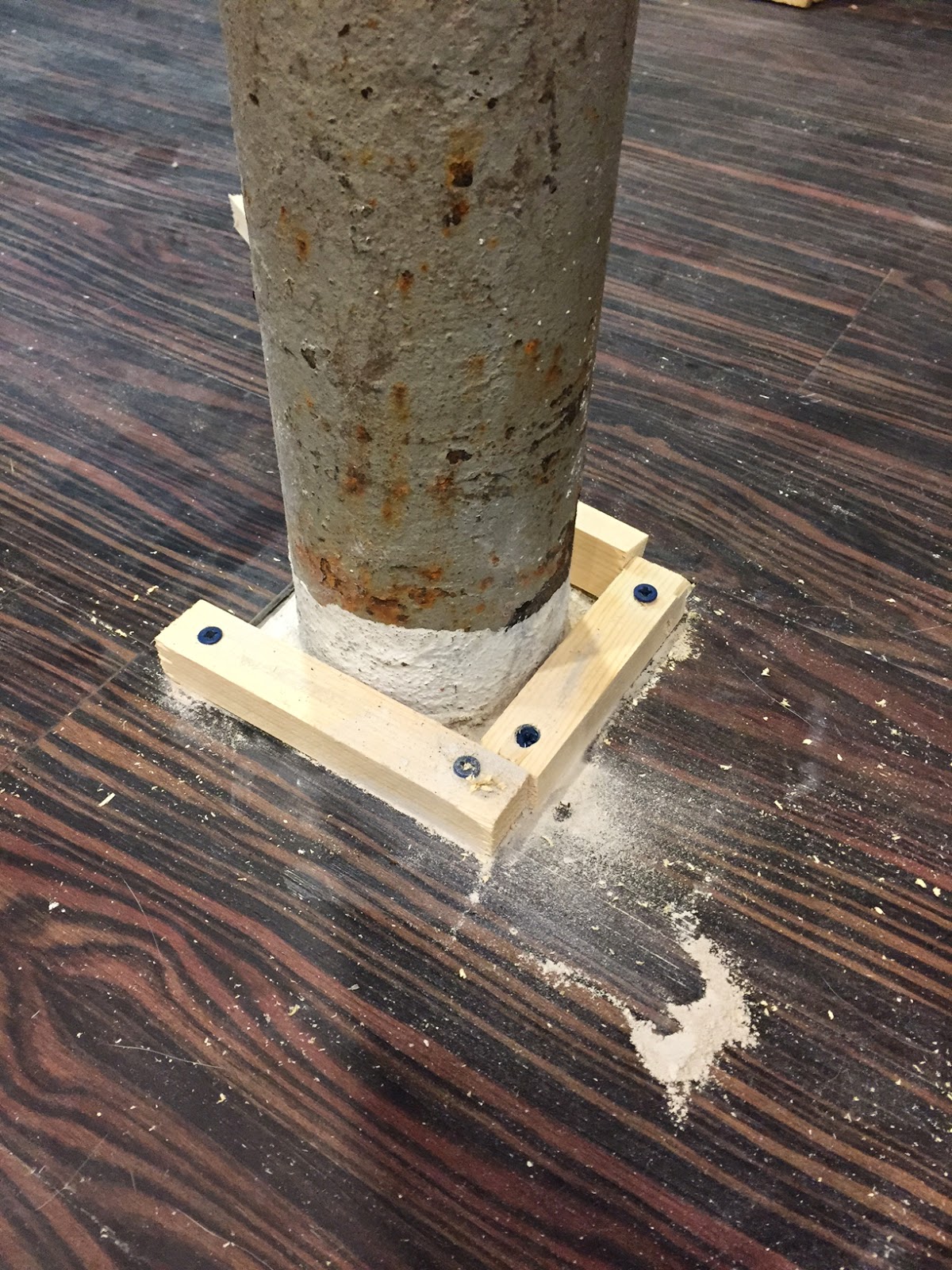Over on Dover A Post About A Post Disguising A Basement Support Pole