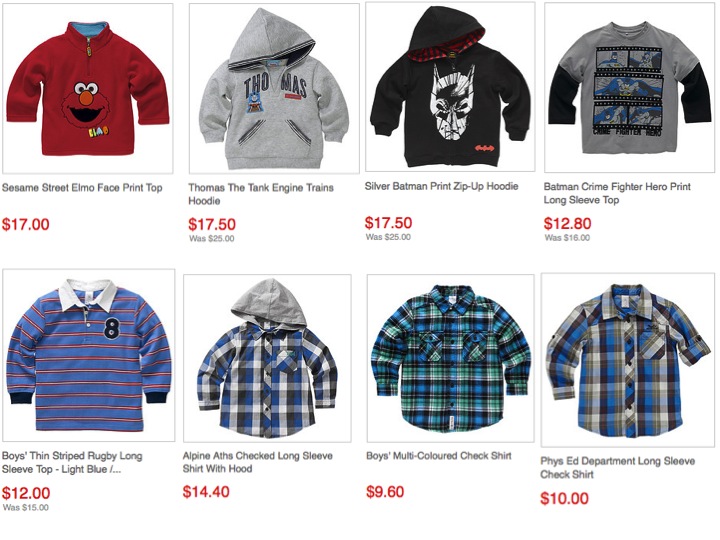 myer boys clothing