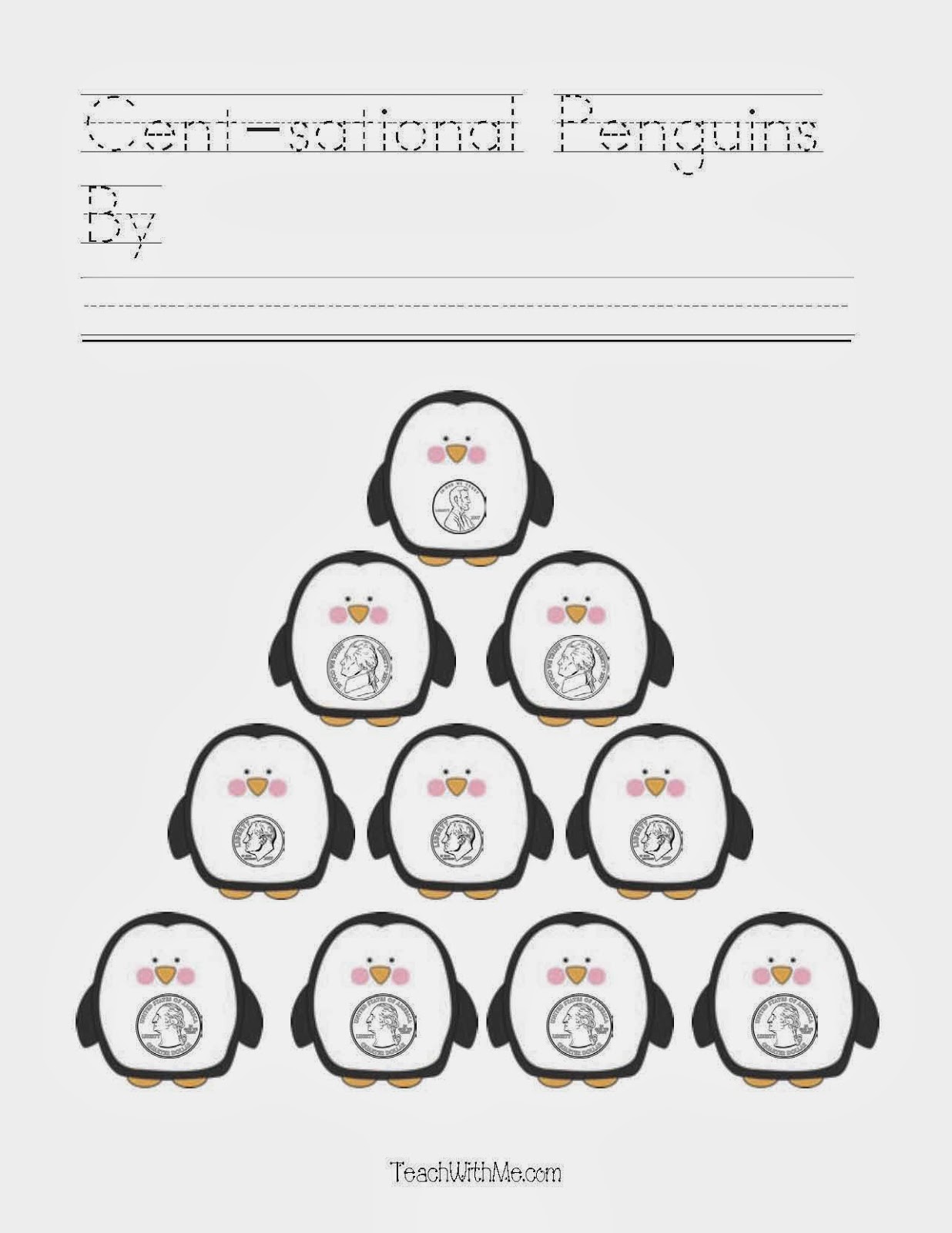 Cent-sational Penguins - Classroom Freebies